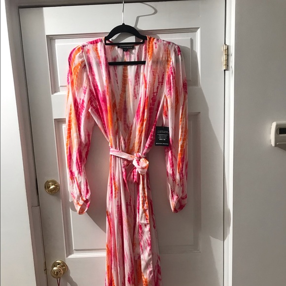Boston Proper Size: M, Long Flowing Wrap Dress - Picture 5 of 6